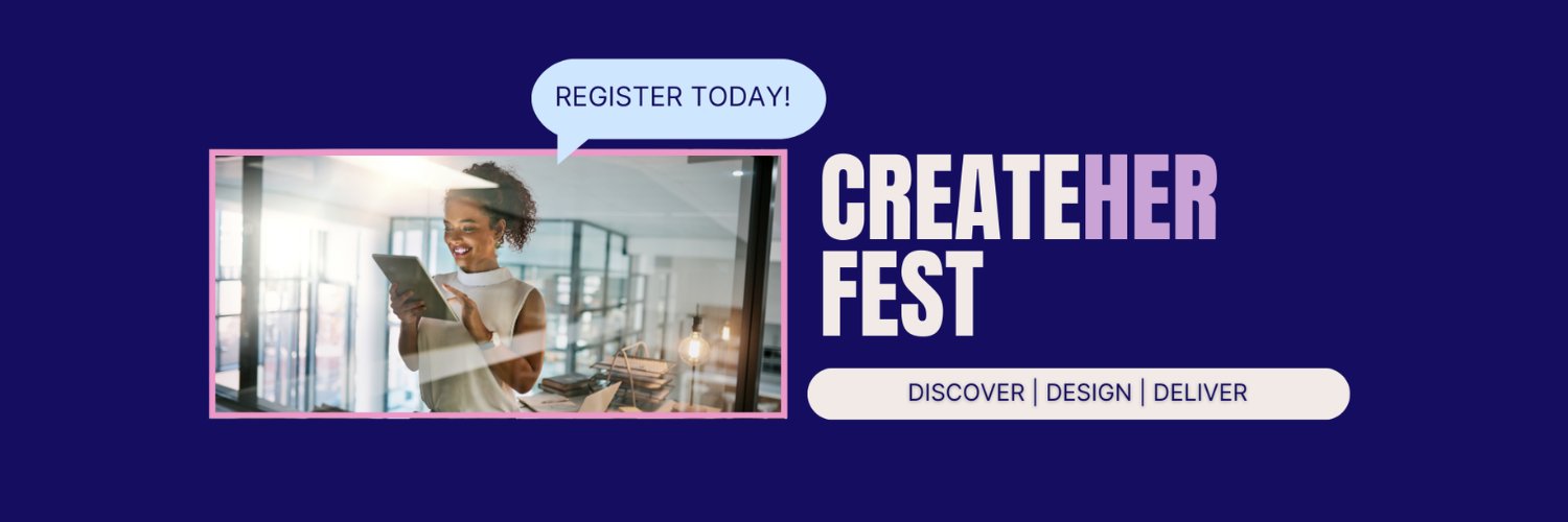 CreateHER Fest's banner