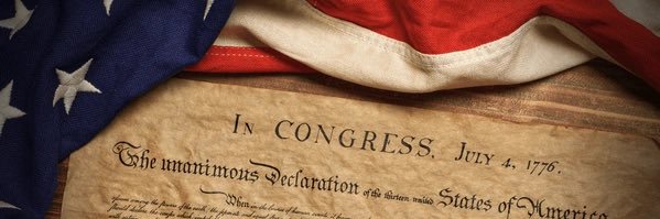 The Declaration of Independence Center banner