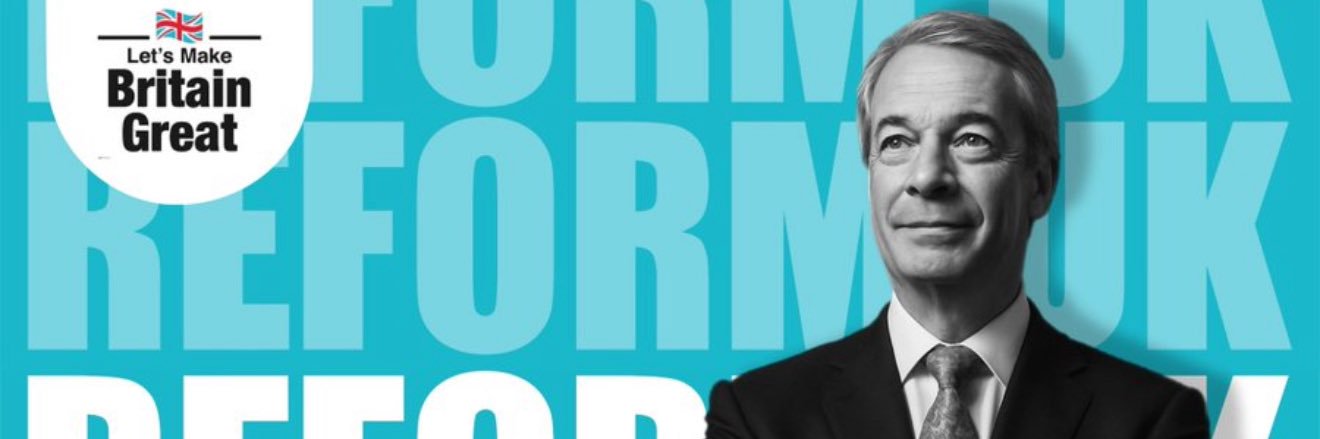 Cllr Stuart Davies Reform UK's banner