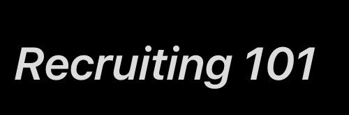 Recruiting 1-0-1's banner