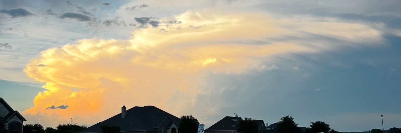 Storm chaser Anthony Peyton's banner
