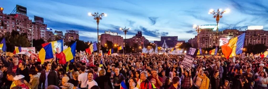 Romania Rising banner