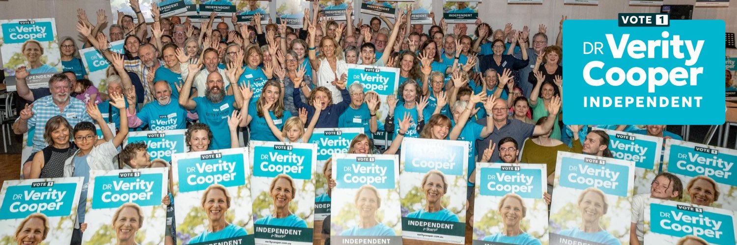 Dr Verity Cooper for Sturt banner