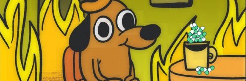 THIS IS FINE PILL banner