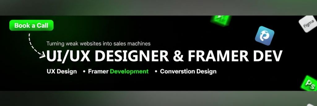 Kind of life UIUX/framer developer banner