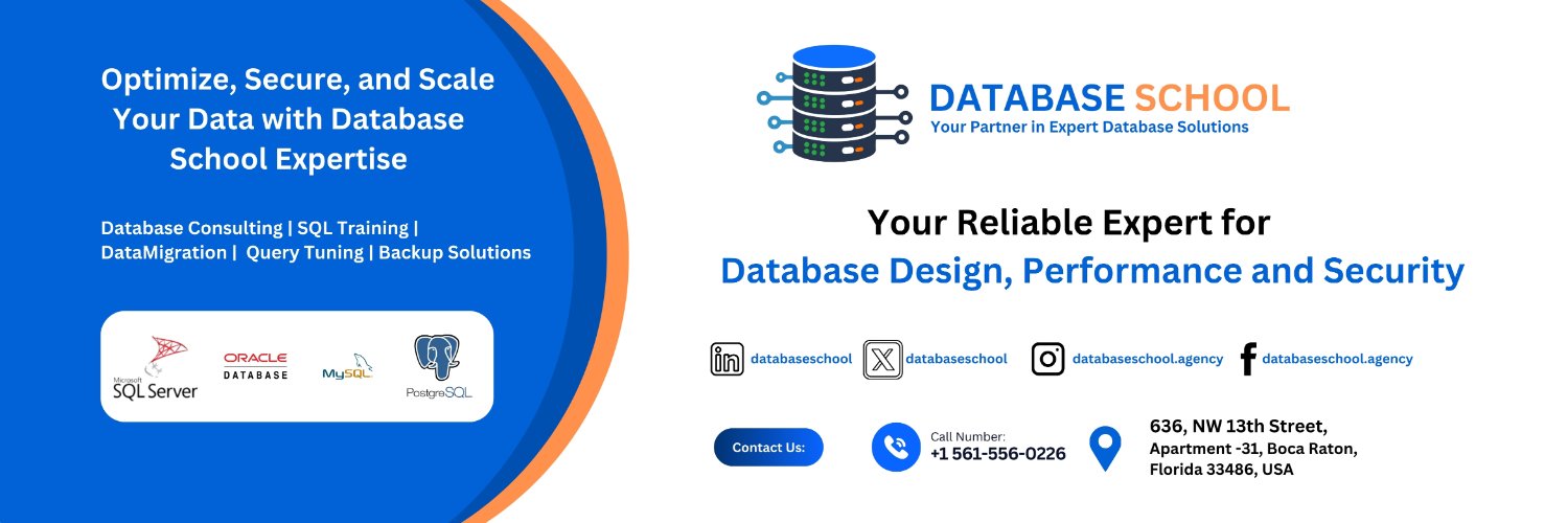 Database School banner