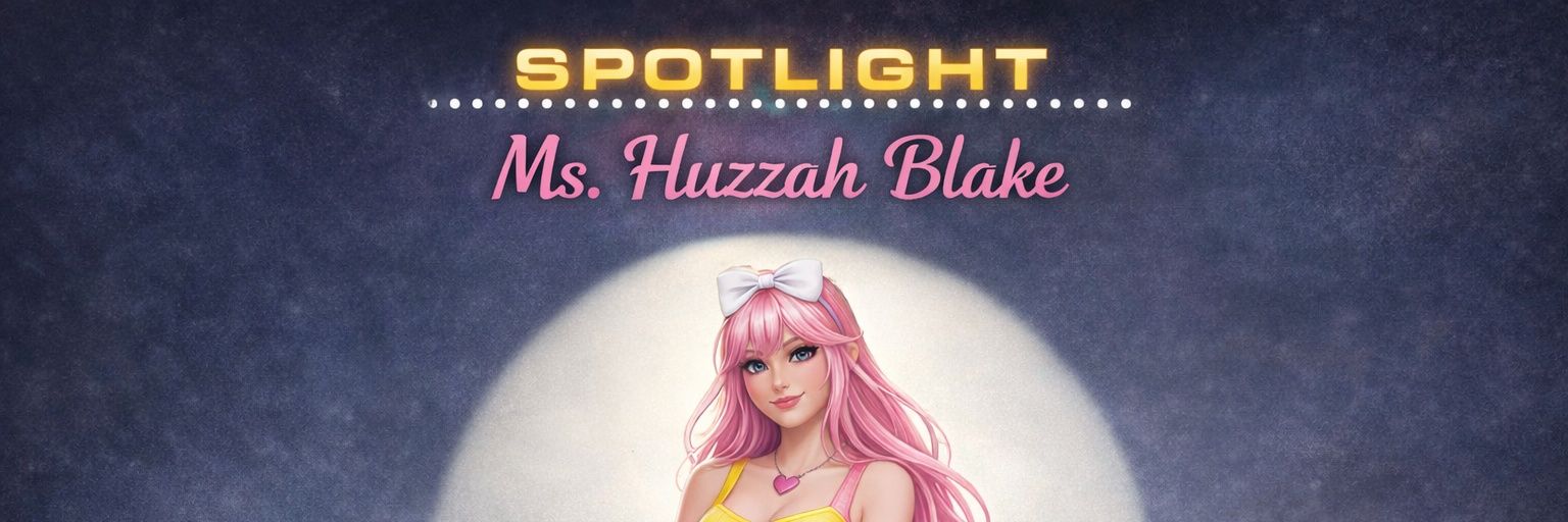 Ms. Huzzah Blake banner