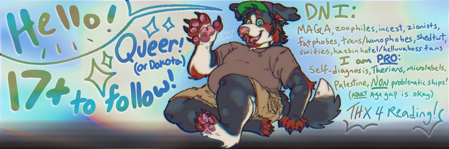 dog that is queer ⋆˚🐾˖° banner