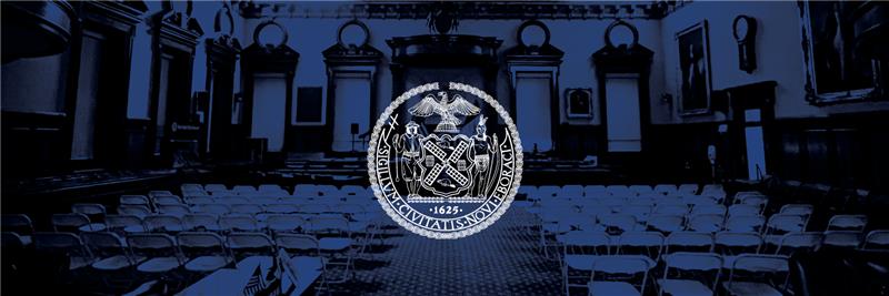 New York City Council's banner