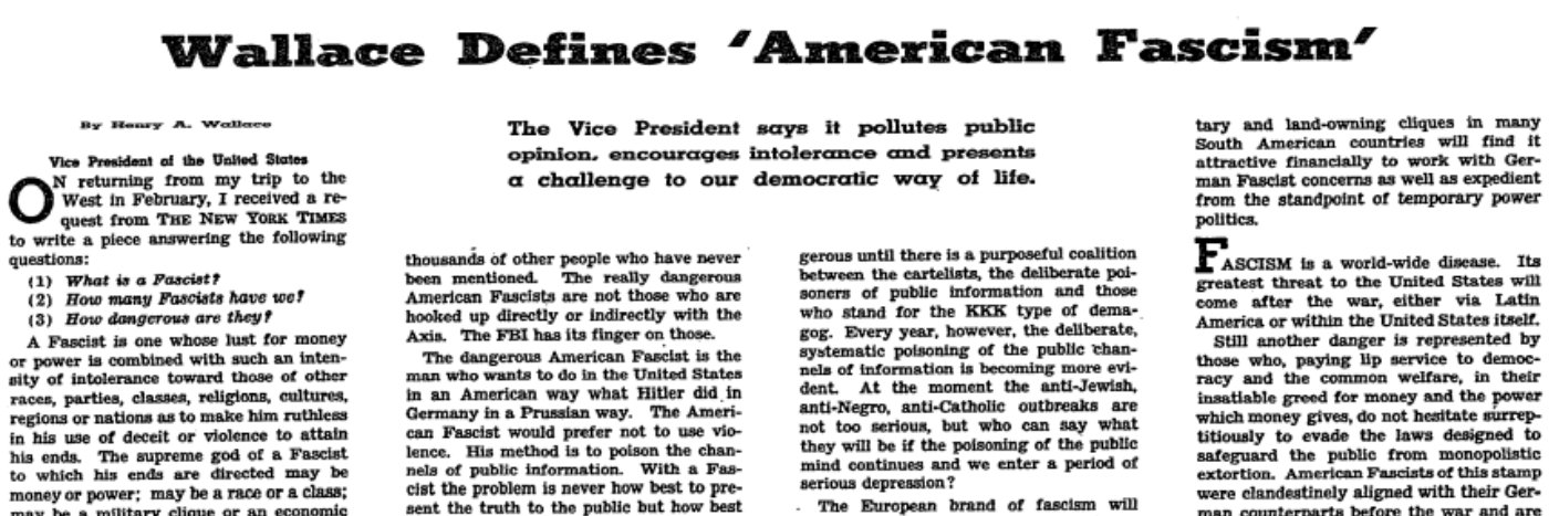 Henry A. Wallace banner
