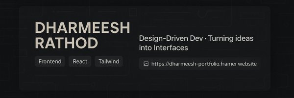 Dharmeesh_dev Profile Banner