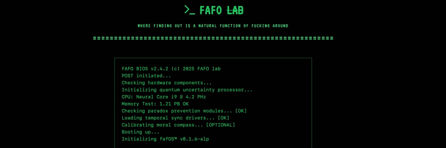 FAFO lab's banner
