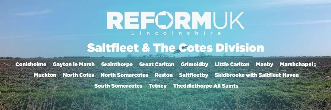Cllr Bayleigh Robinson for Saltfleet & the Cotes's banner