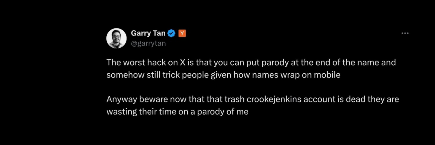 Garry Tan 芒奇金 ——— e/acc — SF (parody) banner