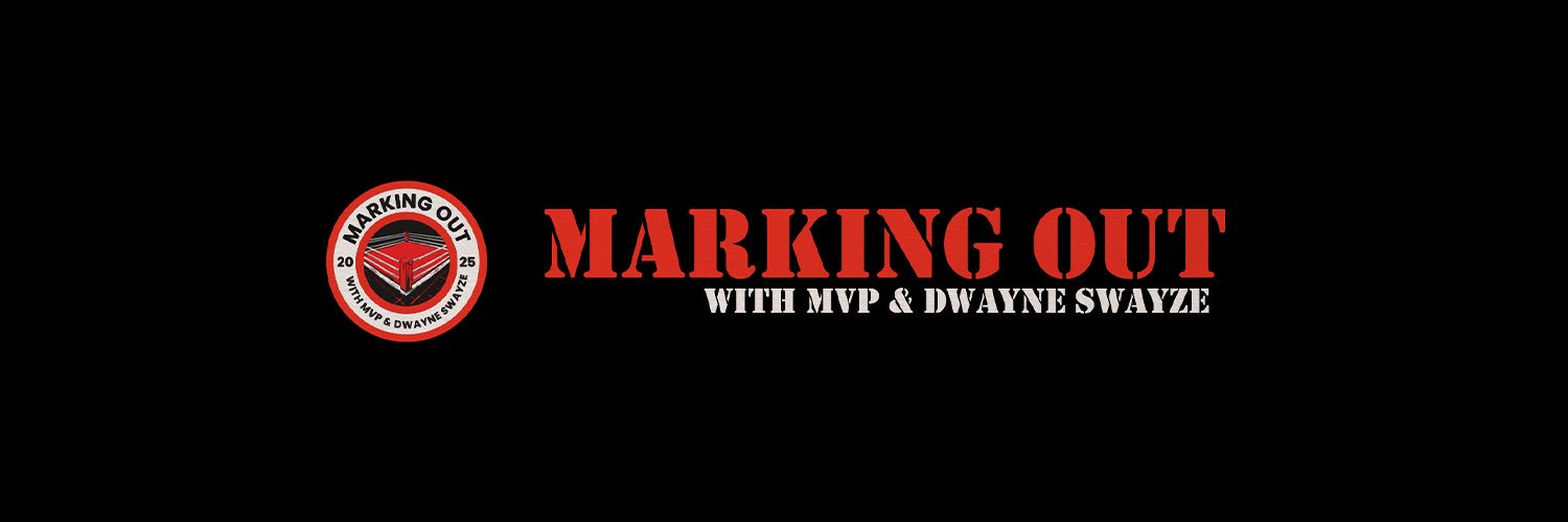 Marking Out with MVP & Dwayne Swayze's banner