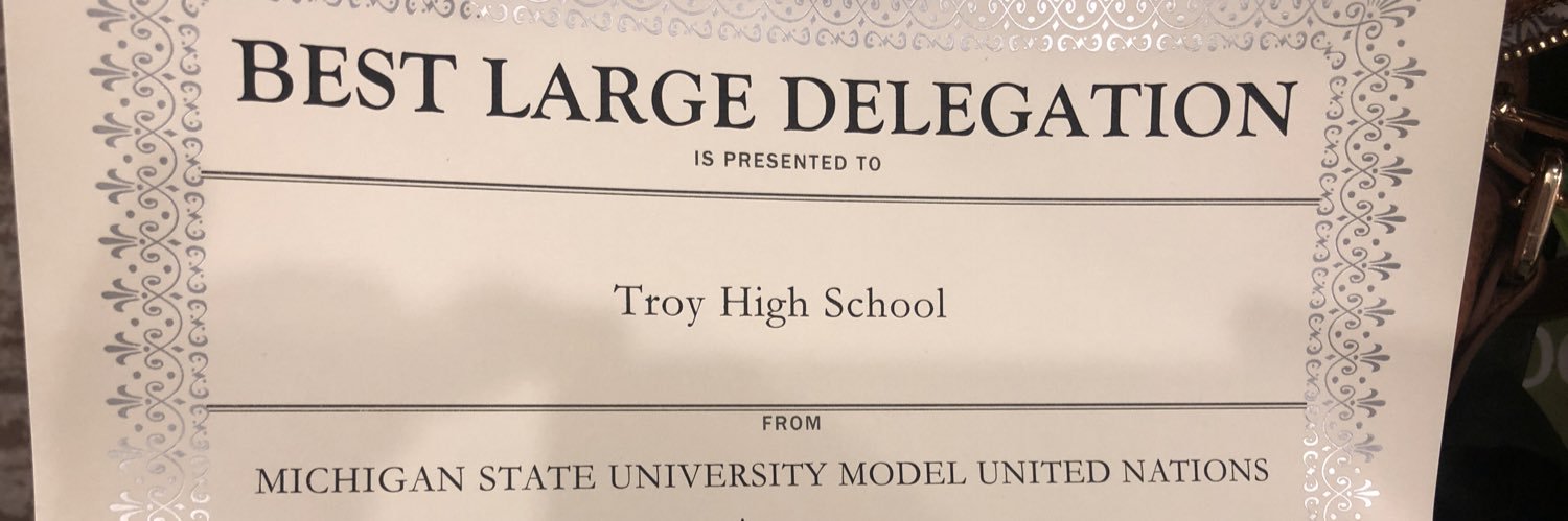 Troy High Model UN banner