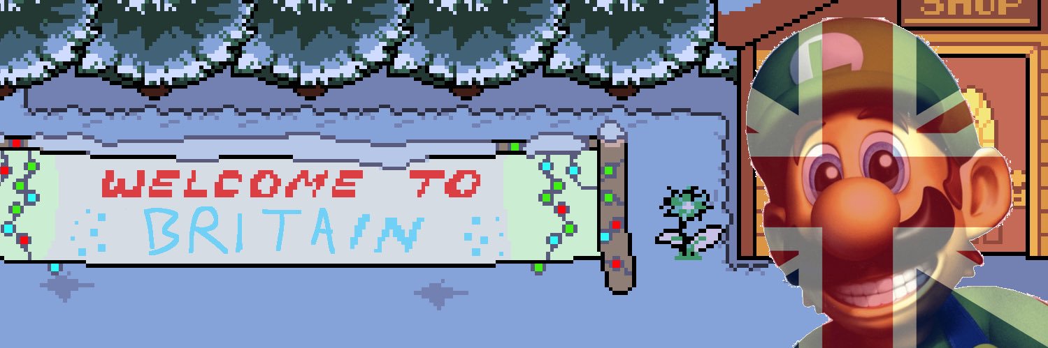 Jolly British Snowdin Luigi banner