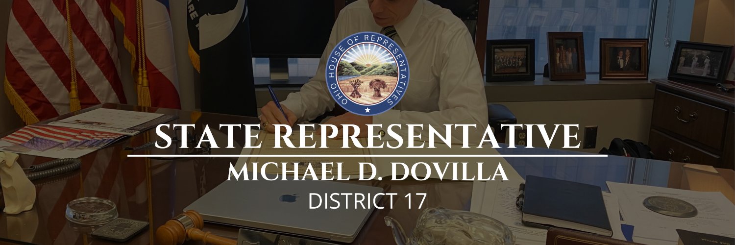 State Representative Mike Dovilla's banner