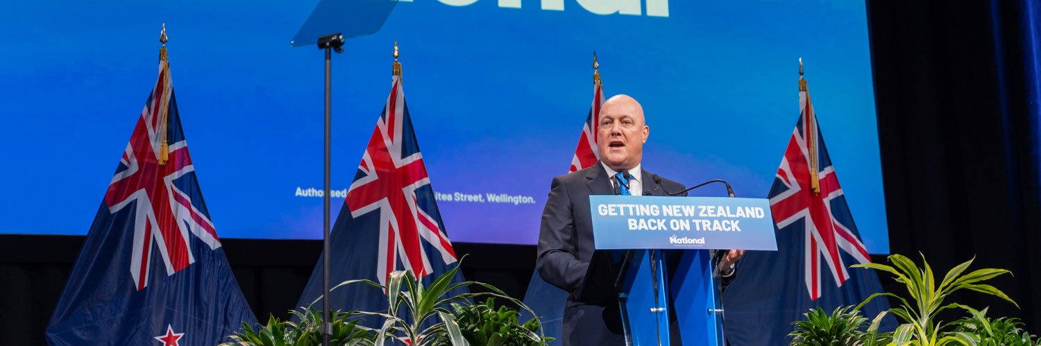 NZ National Party's banner