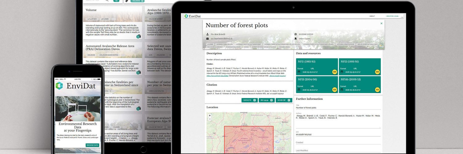 EnviDat @ WSL banner