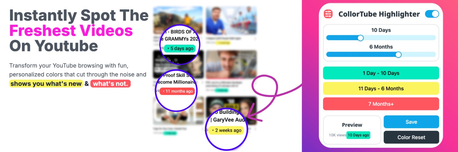 CollorTube | Chrome Extension banner