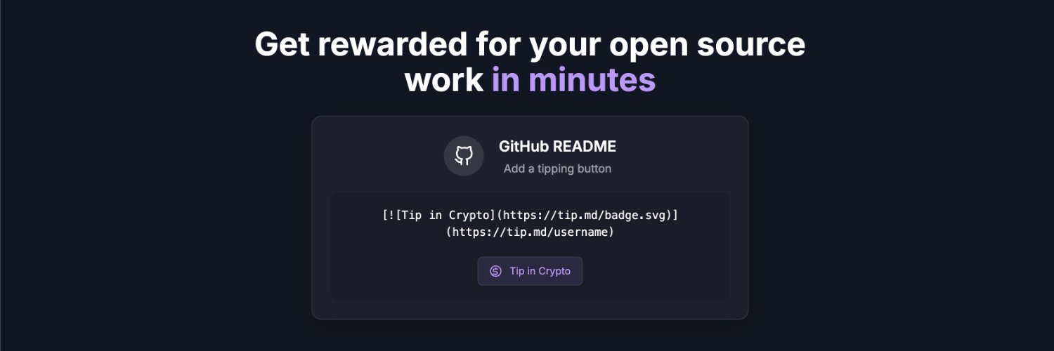 tip.md | Crypto tip button banner