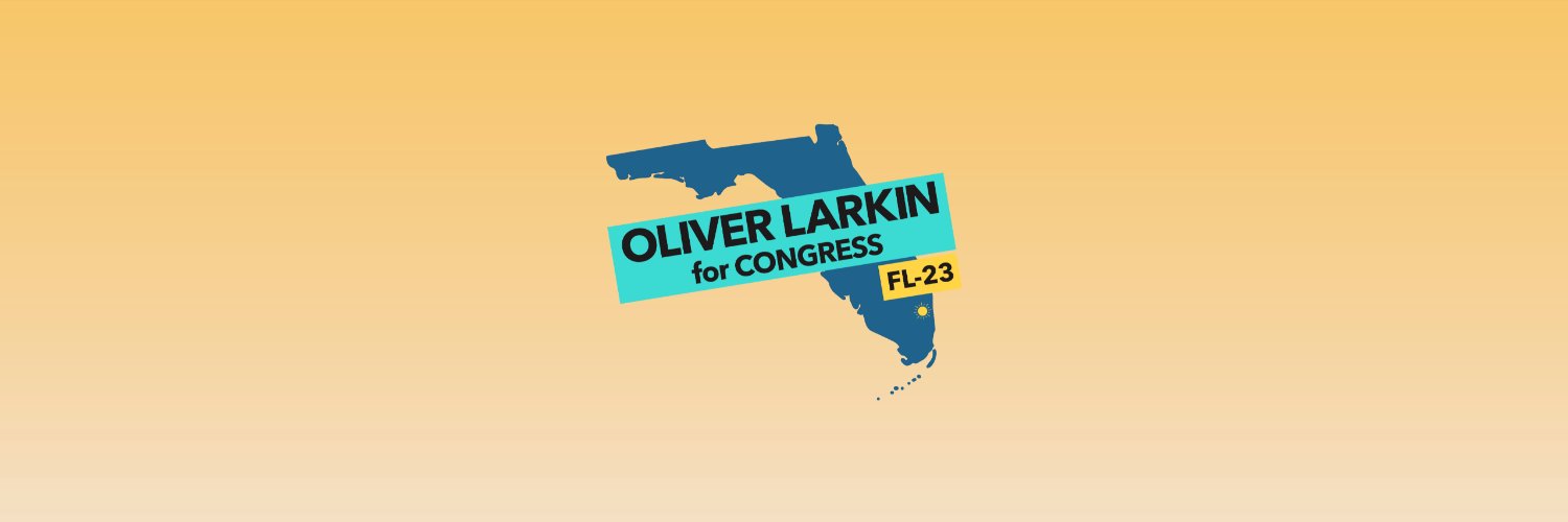 Oliver Larkin for Congress banner