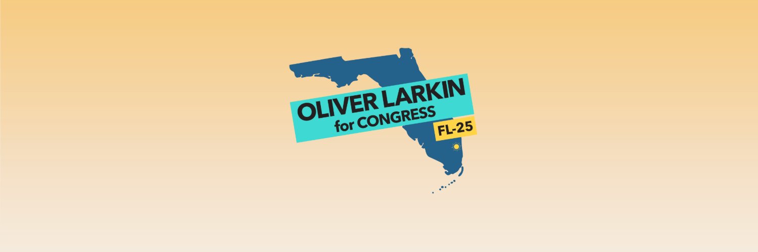 Oliver Larkin for Congress banner