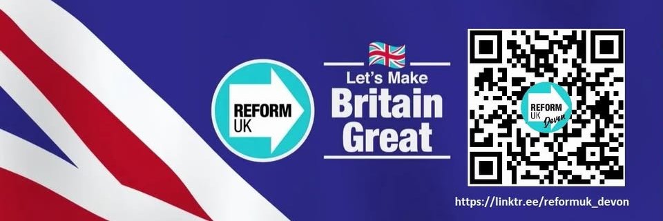 Reform UK Exmouth and Exeter East Branch banner
