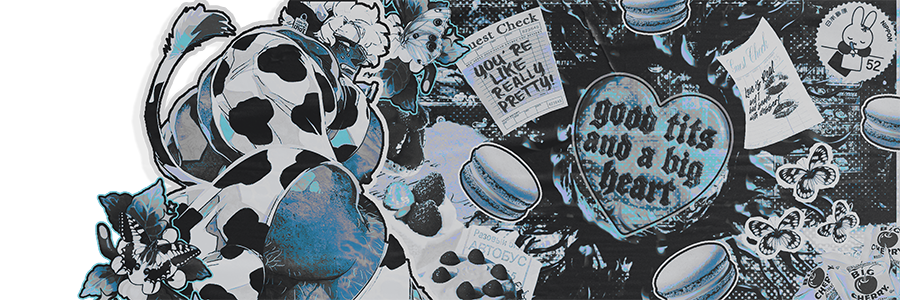 ᅠ ‍ⳑ젖소𐐹ᅠᅠᅠᅠ𝕿𝗔𝗬𝗟𝗢𝗥 𝕿𝗛𝗘 𝕮𝗢𝗪❕ . . . ☕︎ banner