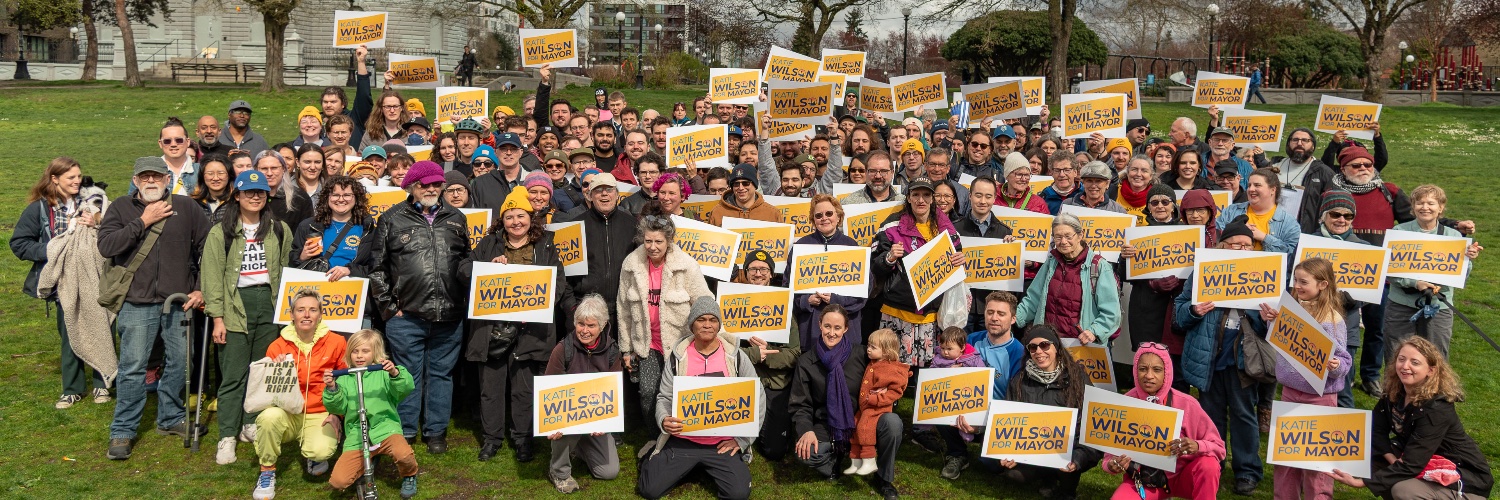 Katie Wilson for Seattle Mayor's banner