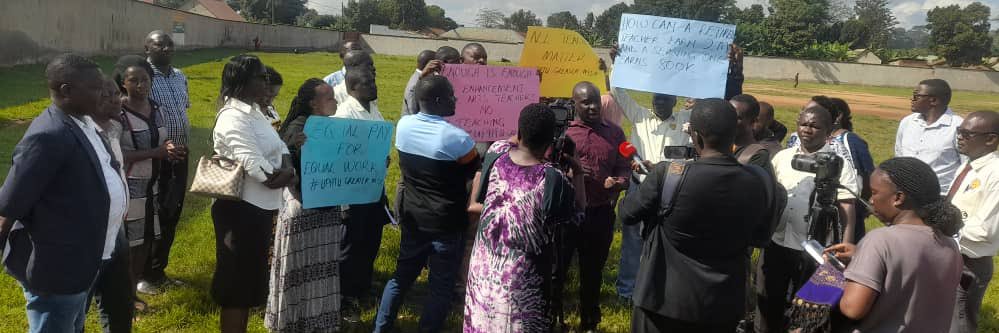 Uganda Professional Humanities Teachers Union's banner