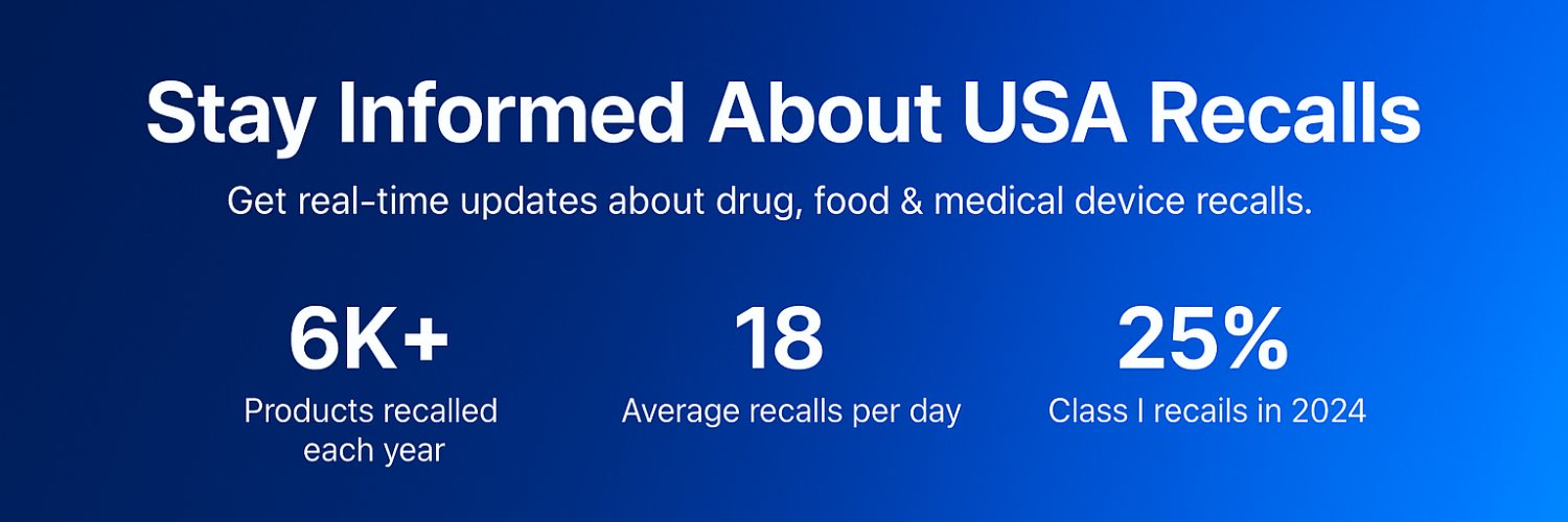 USA Recalls (@USA_Recalls) / Posts / X