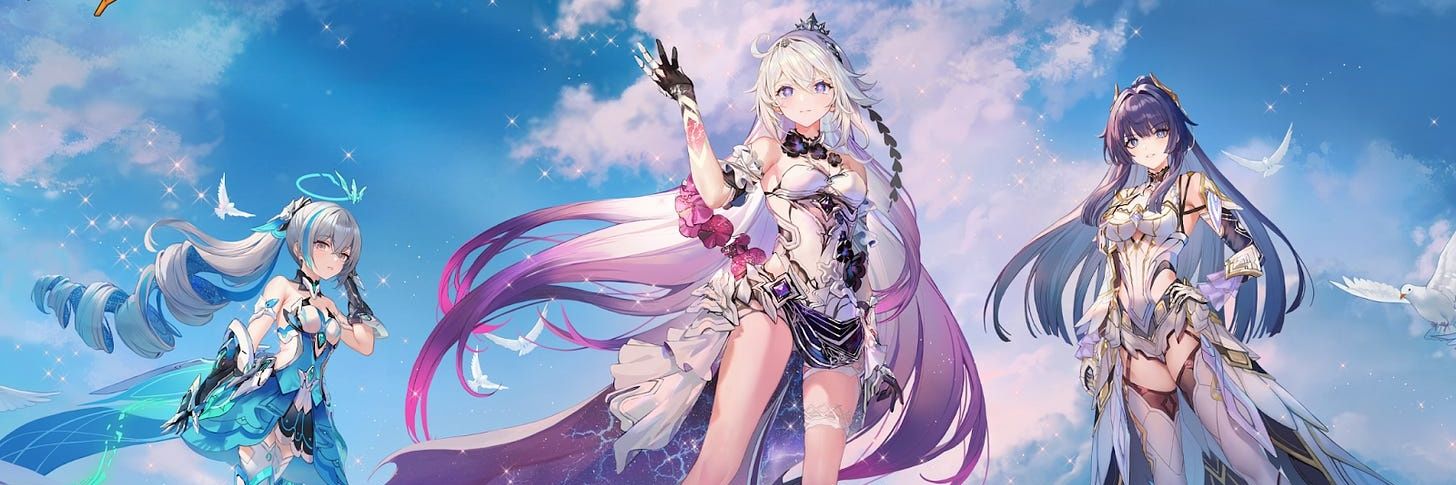 Kiana Kaslana (Wanting a friend group) banner