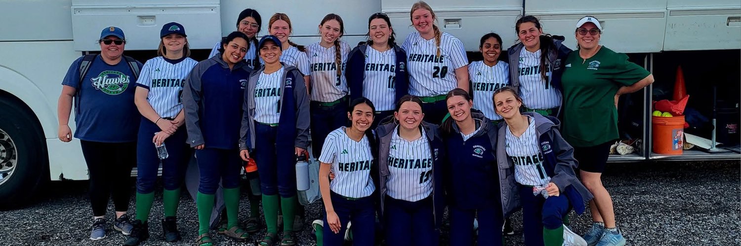 Heritage hawks softball page banner