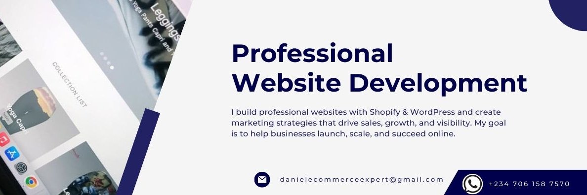 Daniel Nuel | Shopify | WordPress | Web Designer banner