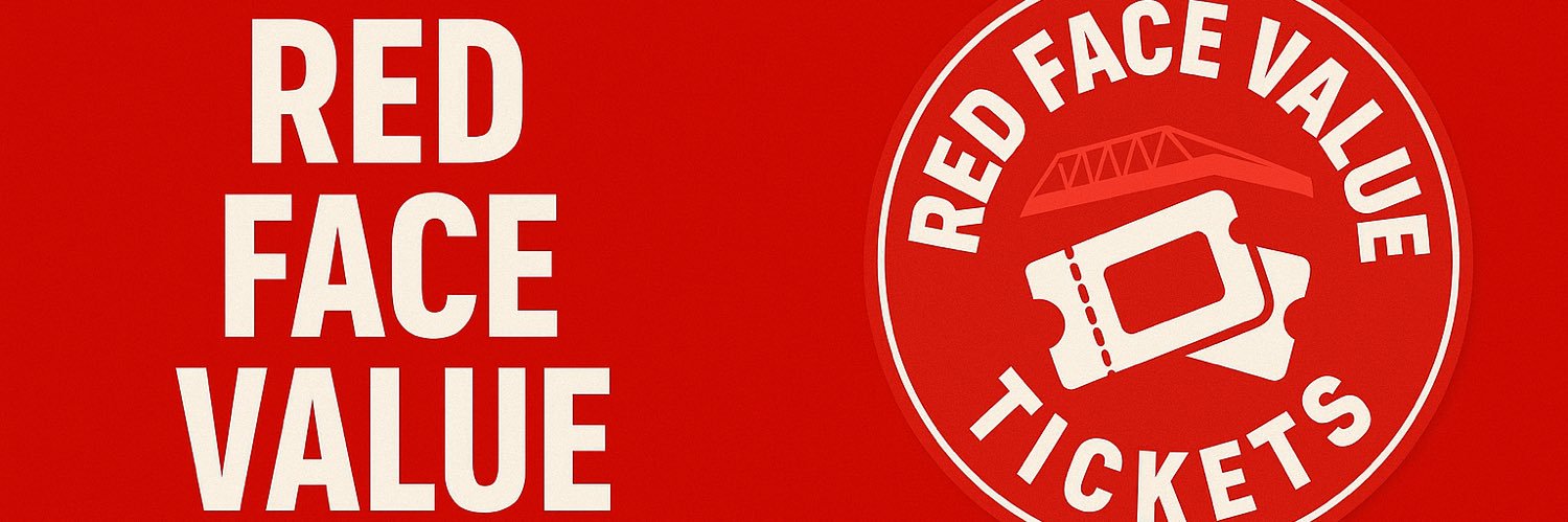 RED FACE VALUE TICKETS banner