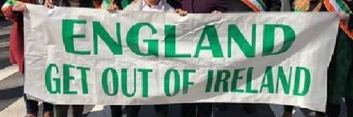 Brits for a United Ireland's banner