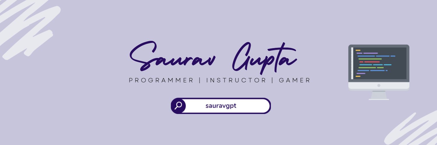 sauravgpt's profile banner image