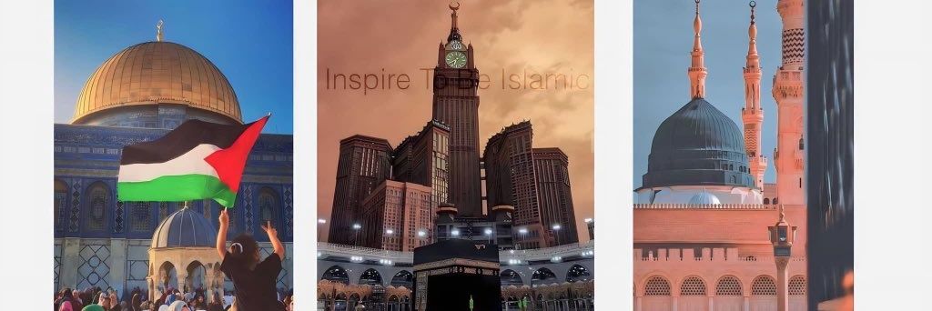 A girl with Iman🕋's banner