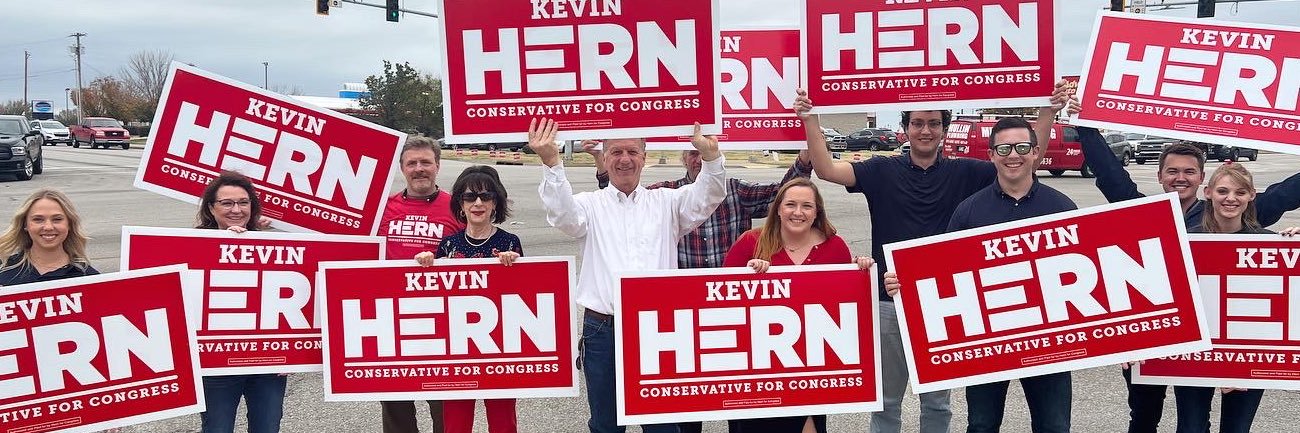 Kevin Hern's banner