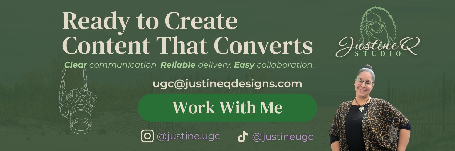 Justine | Millennial UGC Creator banner