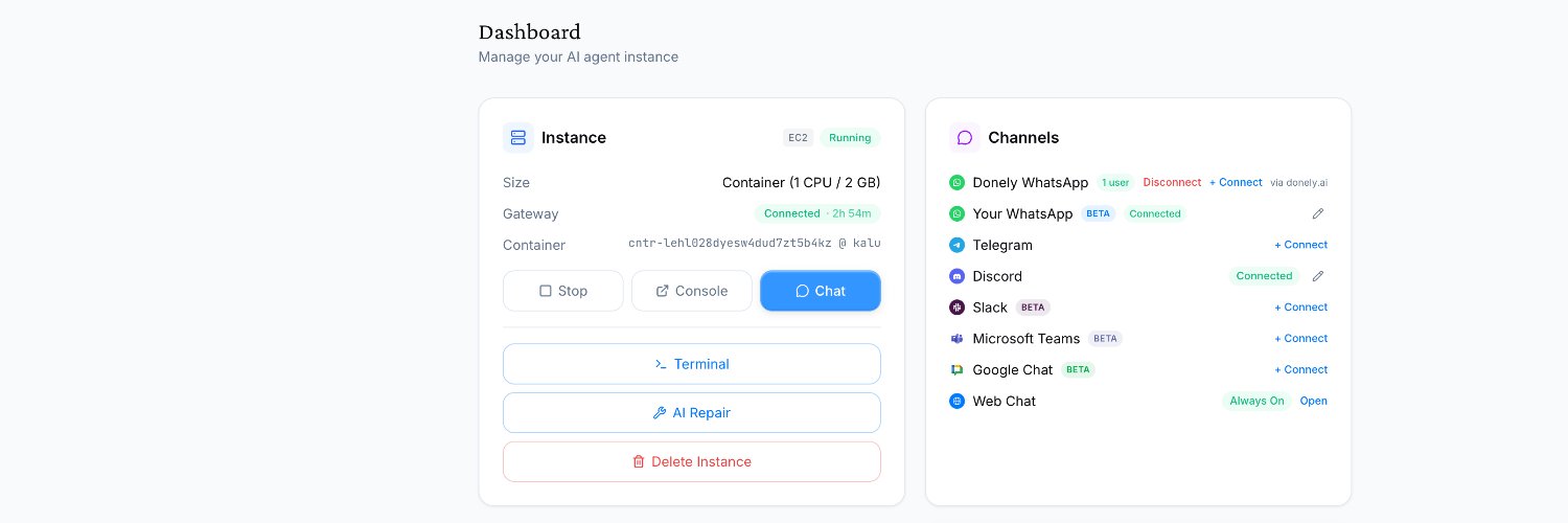 Donely.ai - Openclaw Cloud Hosting banner