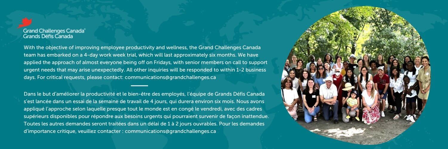 Grands Défis Canada banner