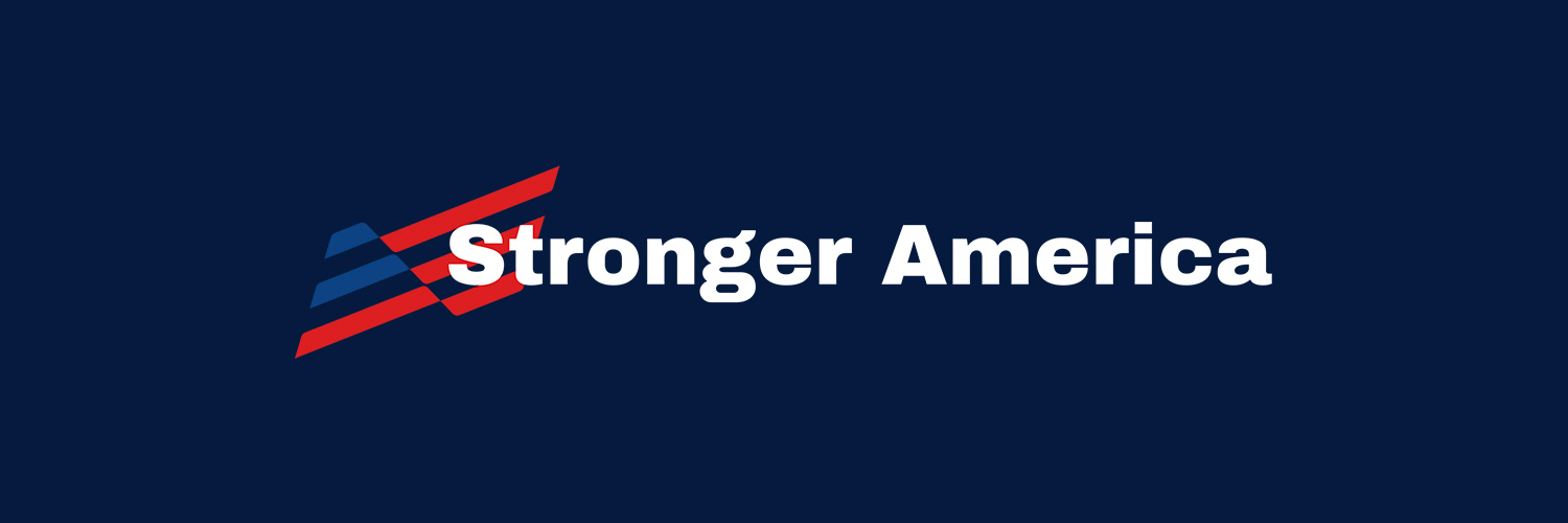 Stronger America's banner