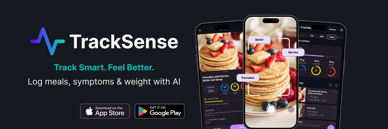 TrackSense - Calorie & Symptoms banner