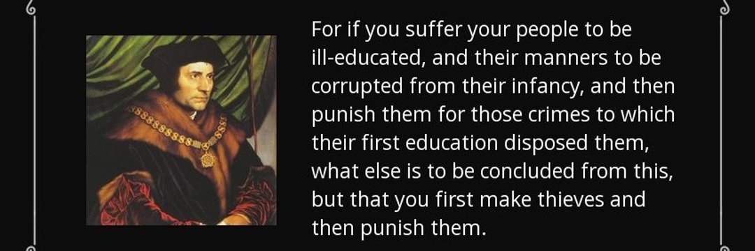 first you make thieves & then you punish them's banner