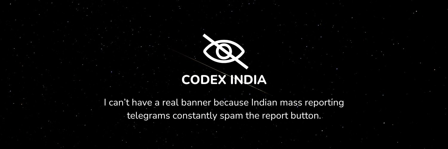 Codex India's banner