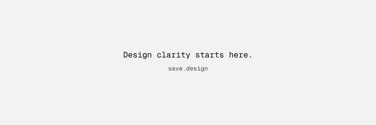 Save Design banner
