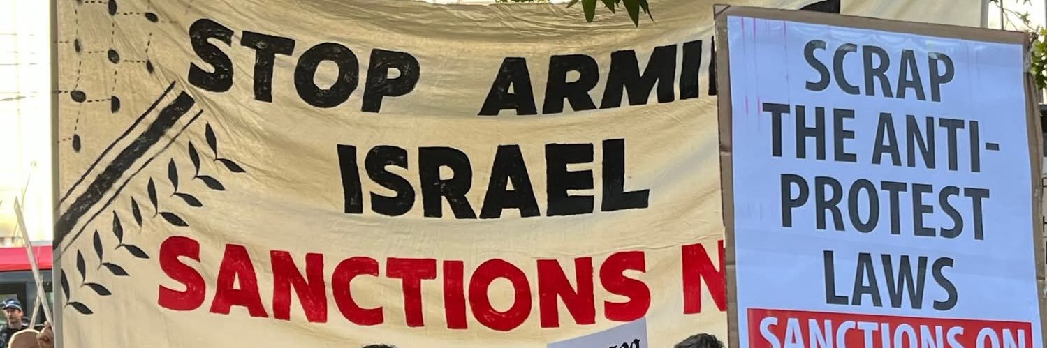 Stop the War on Palestine Sydney banner